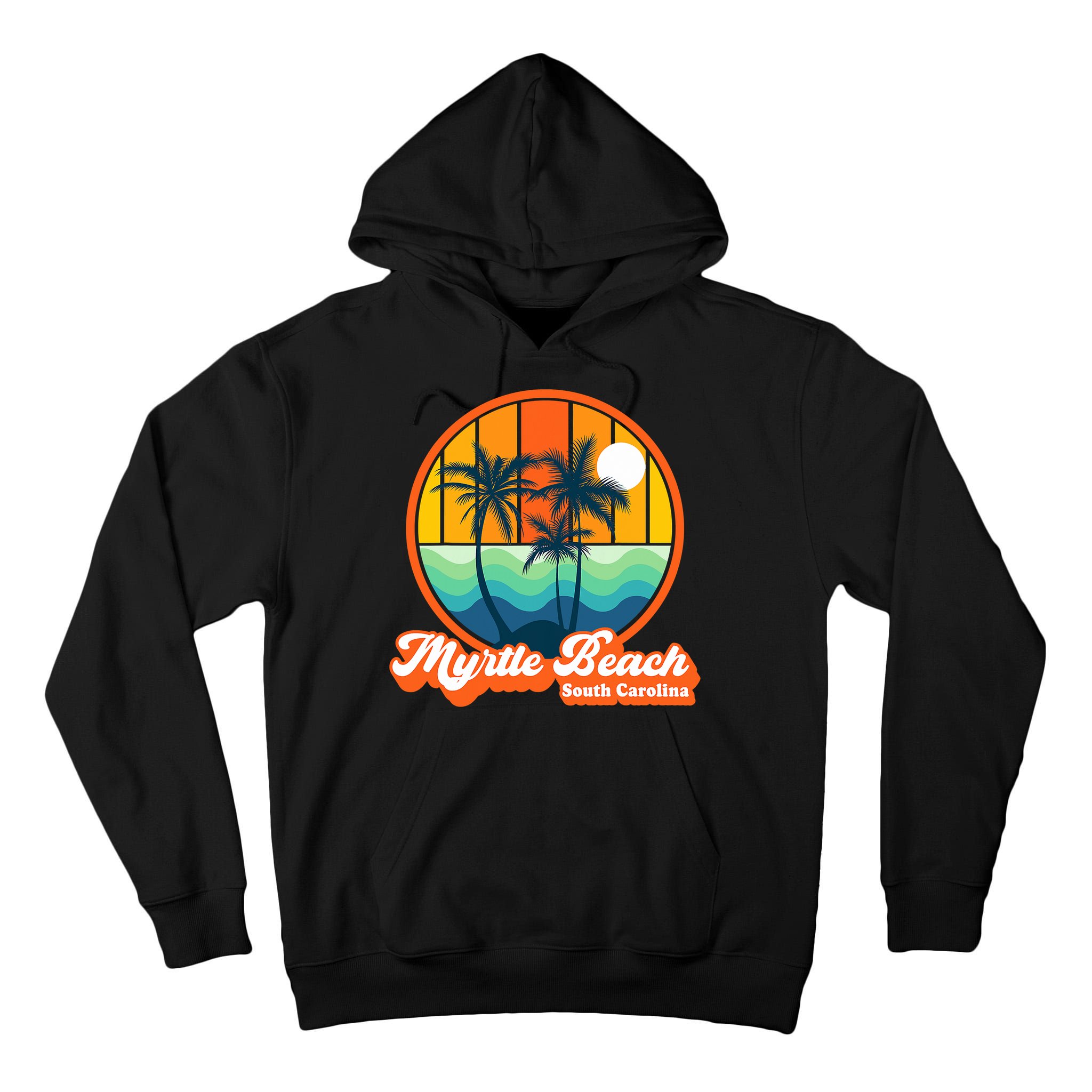 Retro Myrtle Beach South Carolina Summer 90s Beach Souvenirs Tall Hoodie