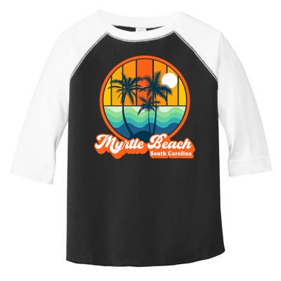 Retro Myrtle Beach South Carolina Summer 90s Beach Souvenirs Toddler Fine Jersey T-Shirt