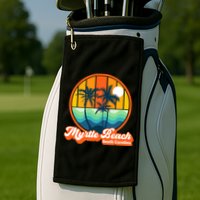 Retro Myrtle Beach South Carolina Summer 90s Beach Souvenirs Golf Towel