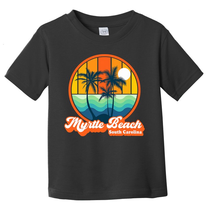 Retro Myrtle Beach South Carolina Summer 90s Beach Souvenirs Toddler T-Shirt