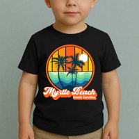 Retro Myrtle Beach South Carolina Summer 90s Beach Souvenirs Toddler T-Shirt