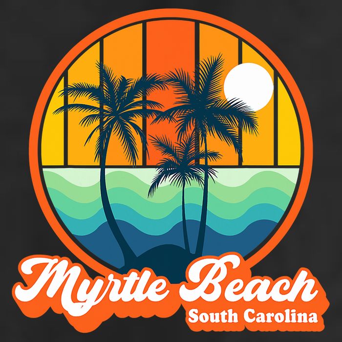Retro Myrtle Beach South Carolina Summer 90s Beach Souvenirs Microfiber Hand Towel
