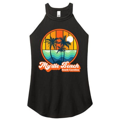 Retro Myrtle Beach South Carolina Summer 90s Beach Souvenirs Women's Perfect Tri Rocker Tank