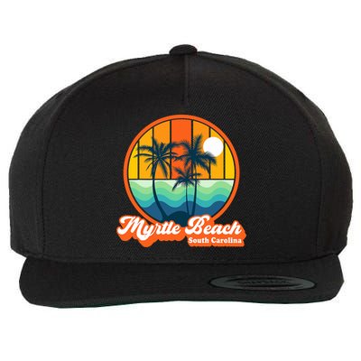 Retro Myrtle Beach South Carolina Summer 90s Beach Souvenirs Wool Snapback Cap