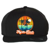 Retro Myrtle Beach South Carolina Summer 90s Beach Souvenirs Wool Snapback Cap