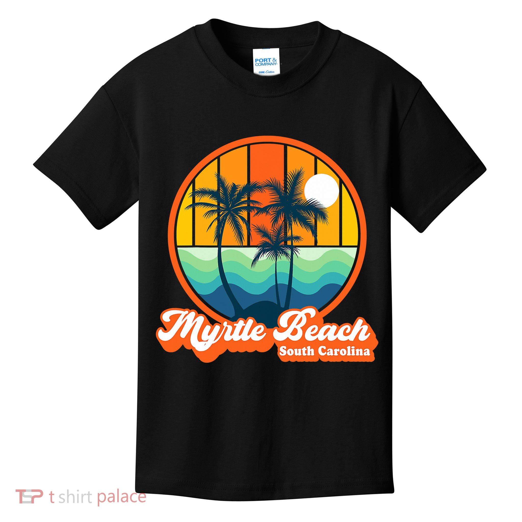 Retro Myrtle Beach South Carolina Summer 90s Beach Souvenirs Kids T-Shirt