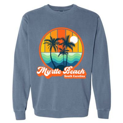 Retro Myrtle Beach South Carolina Summer 90s Beach Souvenirs Garment-Dyed Sweatshirt