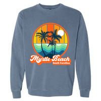 Retro Myrtle Beach South Carolina Summer 90s Beach Souvenirs Garment-Dyed Sweatshirt