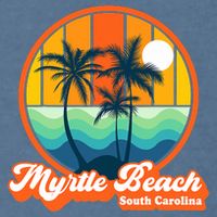 Retro Myrtle Beach South Carolina Summer 90s Beach Souvenirs Garment-Dyed Sweatshirt