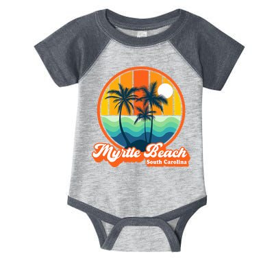 Retro Myrtle Beach South Carolina Summer 90s Beach Souvenirs Infant Baby Jersey Bodysuit