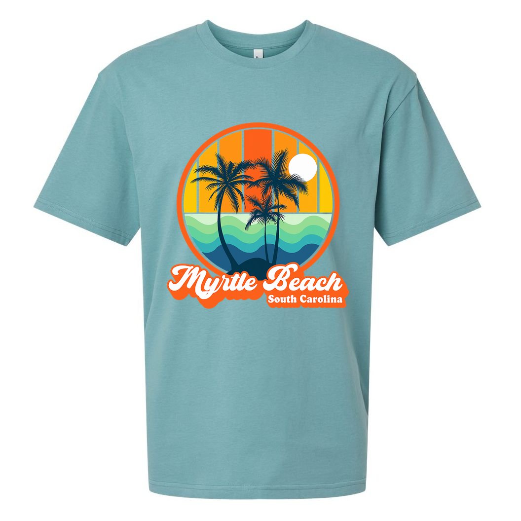 Retro Myrtle Beach South Carolina Summer 90s Beach Souvenirs Sueded Cloud Jersey T-Shirt