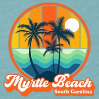 Retro Myrtle Beach South Carolina Summer 90s Beach Souvenirs Sueded Cloud Jersey T-Shirt
