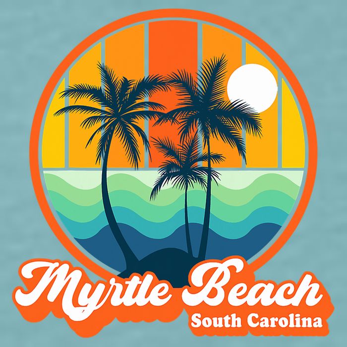 Retro Myrtle Beach South Carolina Summer 90s Beach Souvenirs Sueded Cloud Jersey T-Shirt