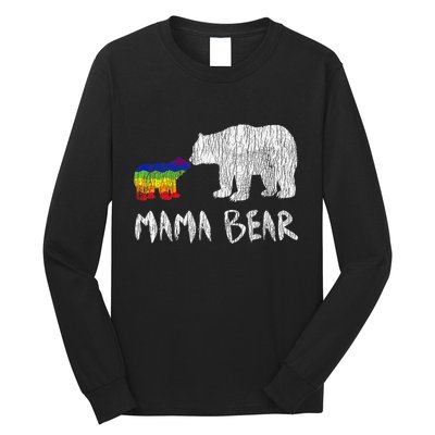 Rainbow Mama Bear Always Forever Love Support Pride Lgbtq Long Sleeve Shirt