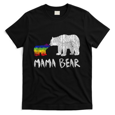 Rainbow Mama Bear Always Forever Love Support Pride Lgbtq T-Shirt