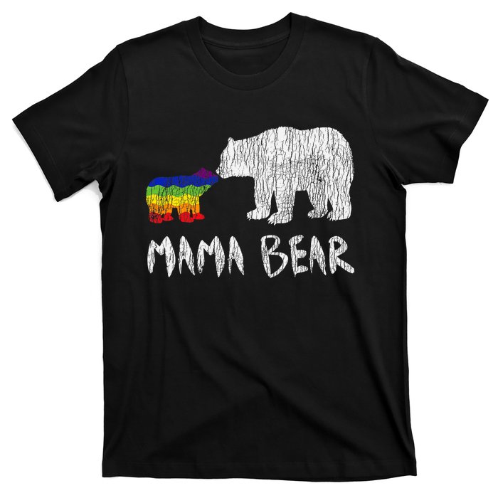 Rainbow Mama Bear Always Forever Love Support Pride Lgbtq T-Shirt