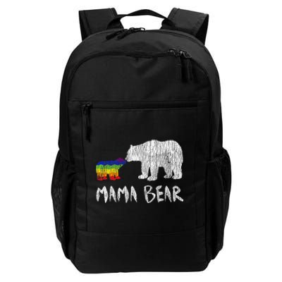 Rainbow Mama Bear Always Forever Love Support Pride Lgbtq Daily Commute Backpack