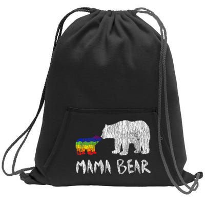 Rainbow Mama Bear Always Forever Love Support Pride Lgbtq Sweatshirt Cinch Pack Bag