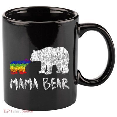 Rainbow Mama Bear Always Forever Love Support Pride Lgbtq 11oz C Handle Ceramic Mug