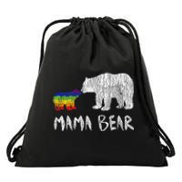 Rainbow Mama Bear Always Forever Love Support Pride Lgbtq Drawstring Bag