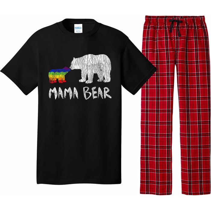 Rainbow Mama Bear Always Forever Love Support Pride Lgbtq Pajama Set