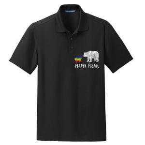 Rainbow Mama Bear Always Forever Love Support Pride Lgbtq Dry Zone Grid Polo