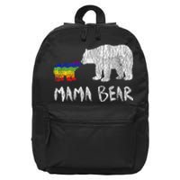 Rainbow Mama Bear Always Forever Love Support Pride Lgbtq 16 in Basic Backpack