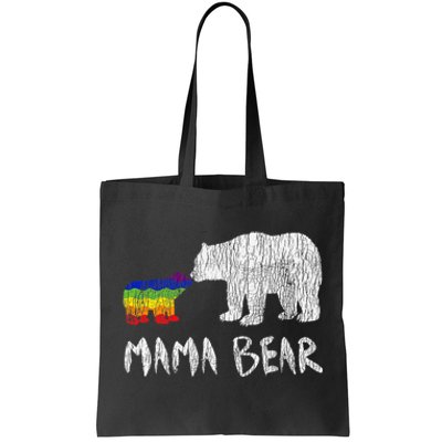 Rainbow Mama Bear Always Forever Love Support Pride Lgbtq Tote Bag