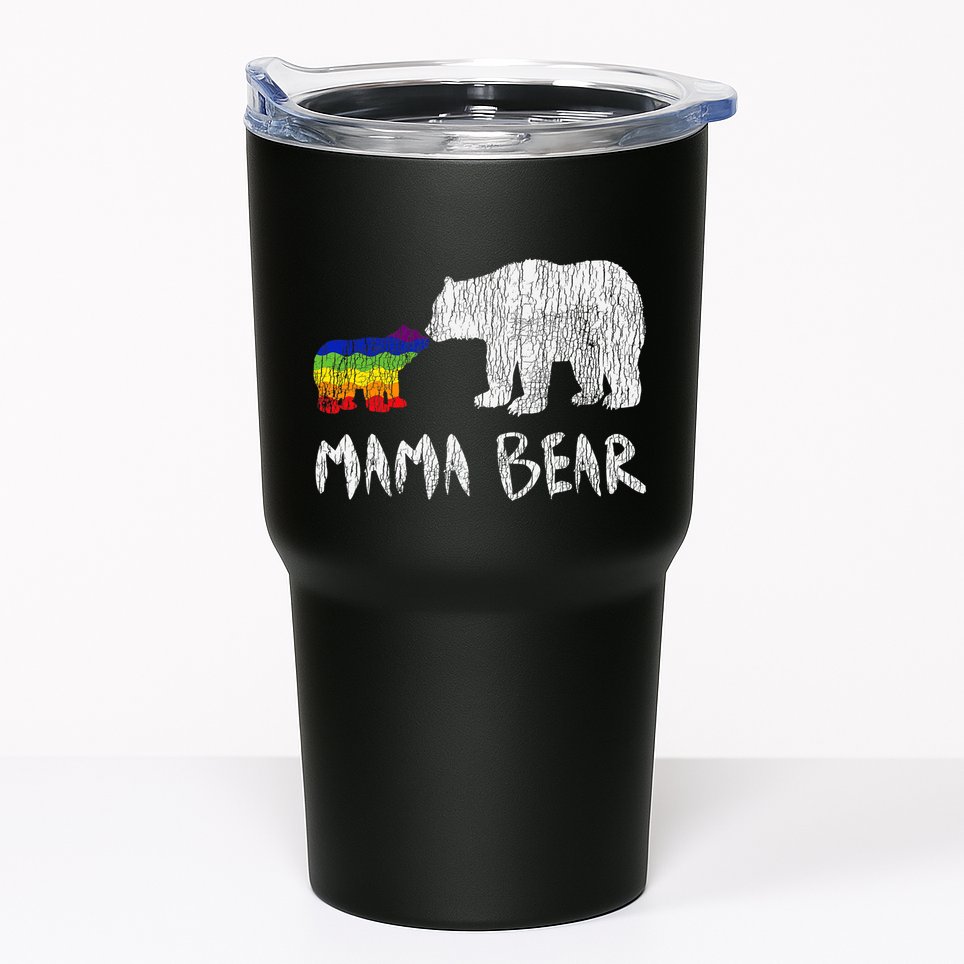 Rainbow Mama Bear Always Forever Love Support Pride Lgbtq Tumbler