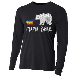 Rainbow Mama Bear Always Forever Love Support Pride Lgbtq Cooling Performance Long Sleeve Crew