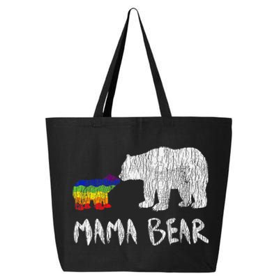 Rainbow Mama Bear Always Forever Love Support Pride Lgbtq 25L Jumbo Tote