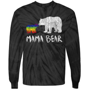 Rainbow Mama Bear Always Forever Love Support Pride Lgbtq Tie-Dye Long Sleeve Shirt