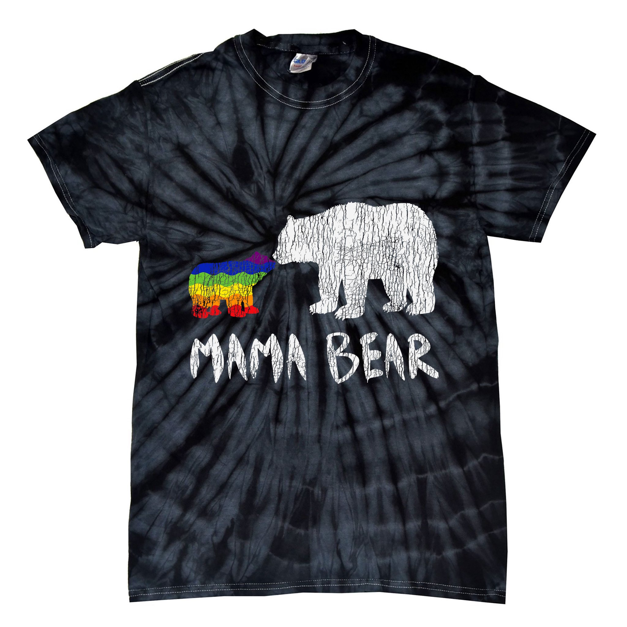 Rainbow Mama Bear Always Forever Love Support Pride Lgbtq Tie-Dye T-Shirt