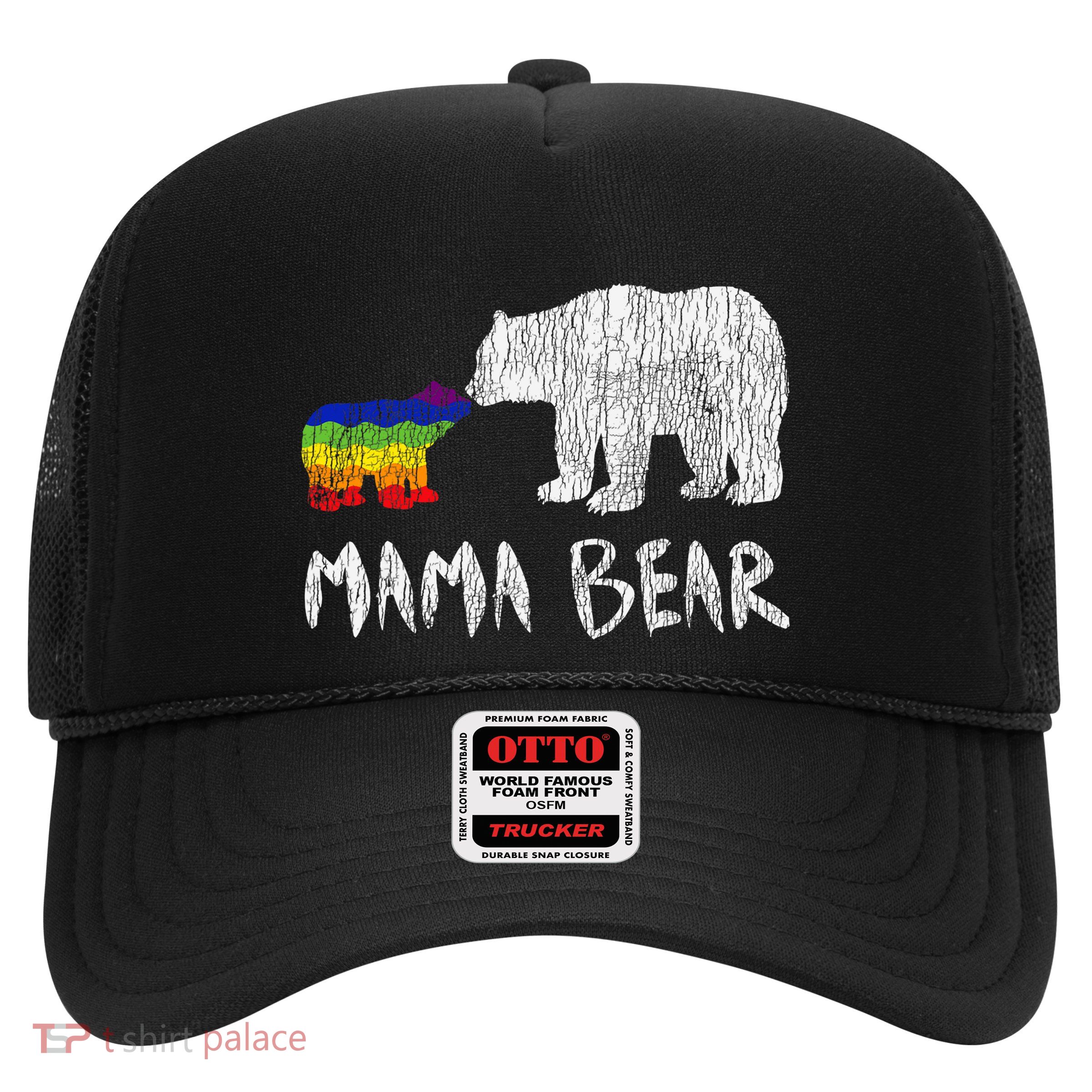 Rainbow Mama Bear Always Forever Love Support Pride Lgbtq Trucker Hat