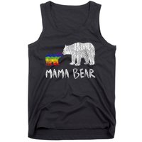 Rainbow Mama Bear Always Forever Love Support Pride Lgbtq Tank Top