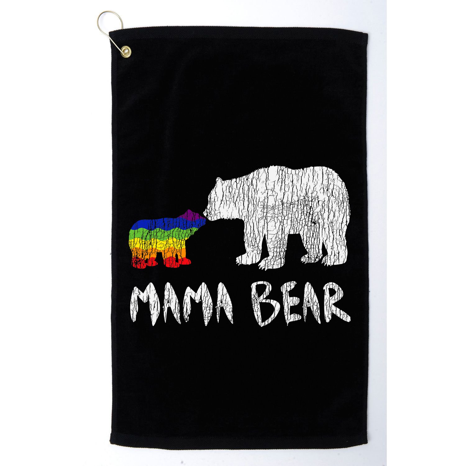 Rainbow Mama Bear Always Forever Love Support Pride Lgbtq Golf Towel