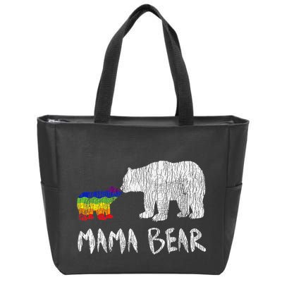 Rainbow Mama Bear Always Forever Love Support Pride Lgbtq Zip Tote Bag