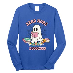 Read More Books Ghost Reading Book Halloween Spooky Season Funny Gift Long Sleeve Shirt