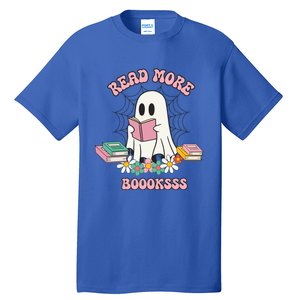 Read More Books Ghost Reading Book Halloween Spooky Season Funny Gift Tall T-Shirt