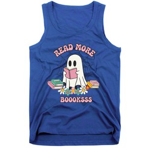 Read More Books Ghost Reading Book Halloween Spooky Season Funny Gift Tank Top