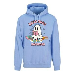 Read More Books Ghost Reading Book Halloween Spooky Season Funny Gift Unisex Surf Hoodie