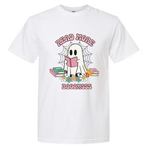 Read More Books Ghost Reading Book Halloween Spooky Season Funny Gift Garment-Dyed Heavyweight T-Shirt