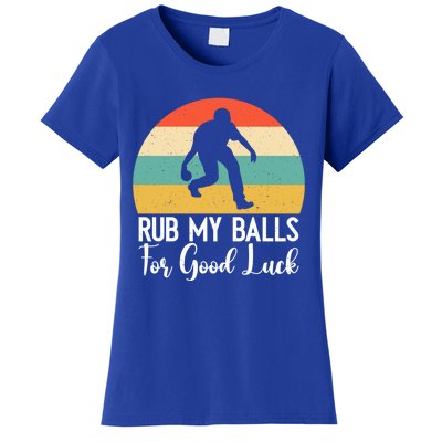 Rub My Balls For Good Luck Funny Bocce Ball Gift Women's T-Shirt