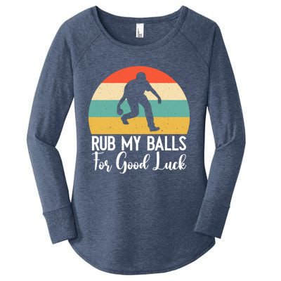 Rub My Balls For Good Luck Funny Bocce Ball Gift Women's Perfect Tri Tunic Long Sleeve Shirt