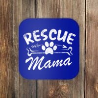 Rescue Mama Best Dog Lover Owner Gift Mom Ever Mother Day Gift Coaster