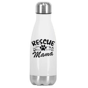 Rescue Mama Best Dog Lover Owner Gift Mom Ever Mother Day Gift Stainless Steel Insulated Water Bottle