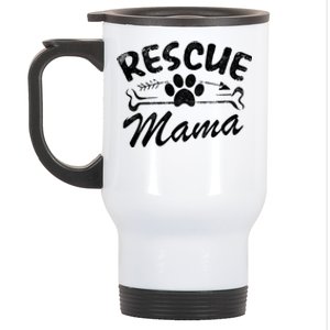 Rescue Mama Best Dog Lover Owner Gift Mom Ever Mother Day Gift Stainless Steel Travel Mug