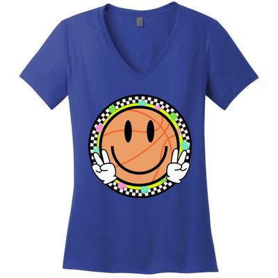 Retro March Basketball Women's V-Neck T-Shirt