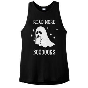 Read More Boooooks Cute Ghost Read More Boooooks Halloween Ladies PosiCharge Tri-Blend Wicking Tank