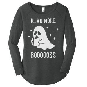 Read More Boooooks Cute Ghost Read More Boooooks Halloween Women's Perfect Tri Tunic Long Sleeve Shirt